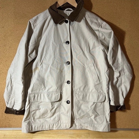 L.L. Bean Jackets & Blazers - L.L. Bean Beige Utility Jacket with Brown Accents Size L